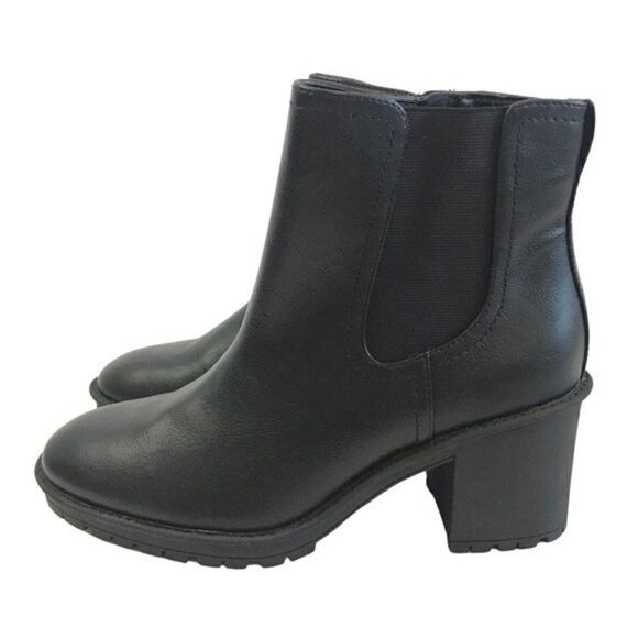 New! Faux Leather Chunky Block Heel Lug Sole Platform Veda Hiker Moto Boots - Picture 1 of 9